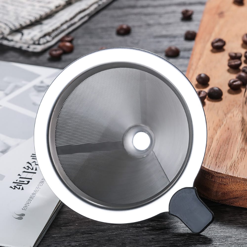 Lasinen pour over -kannu, jossa on ruostumattomasta teräksestä valmistettu suodatin, 500 ml / Kahvikannu käsinvalmistukseen