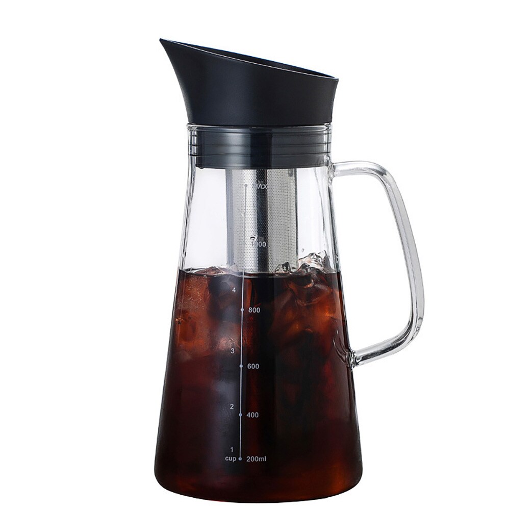 Lasinen cold brew -kannu suodattimella, 1200 ml / Cold brew -keitin