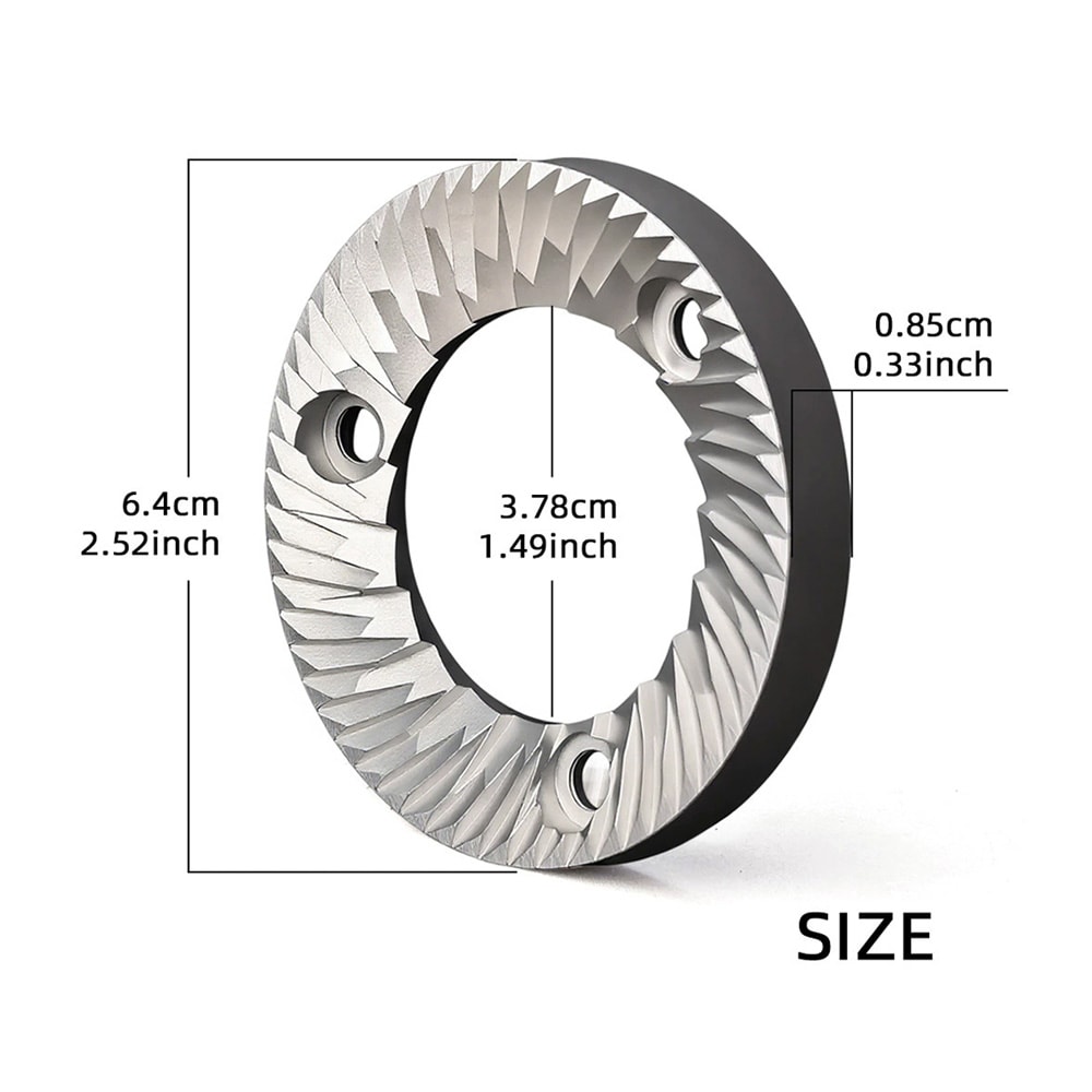 Litteät jauhinterät kahvimyllyyn 64 mm / 420-ruostumattomat terät / 2 kpl