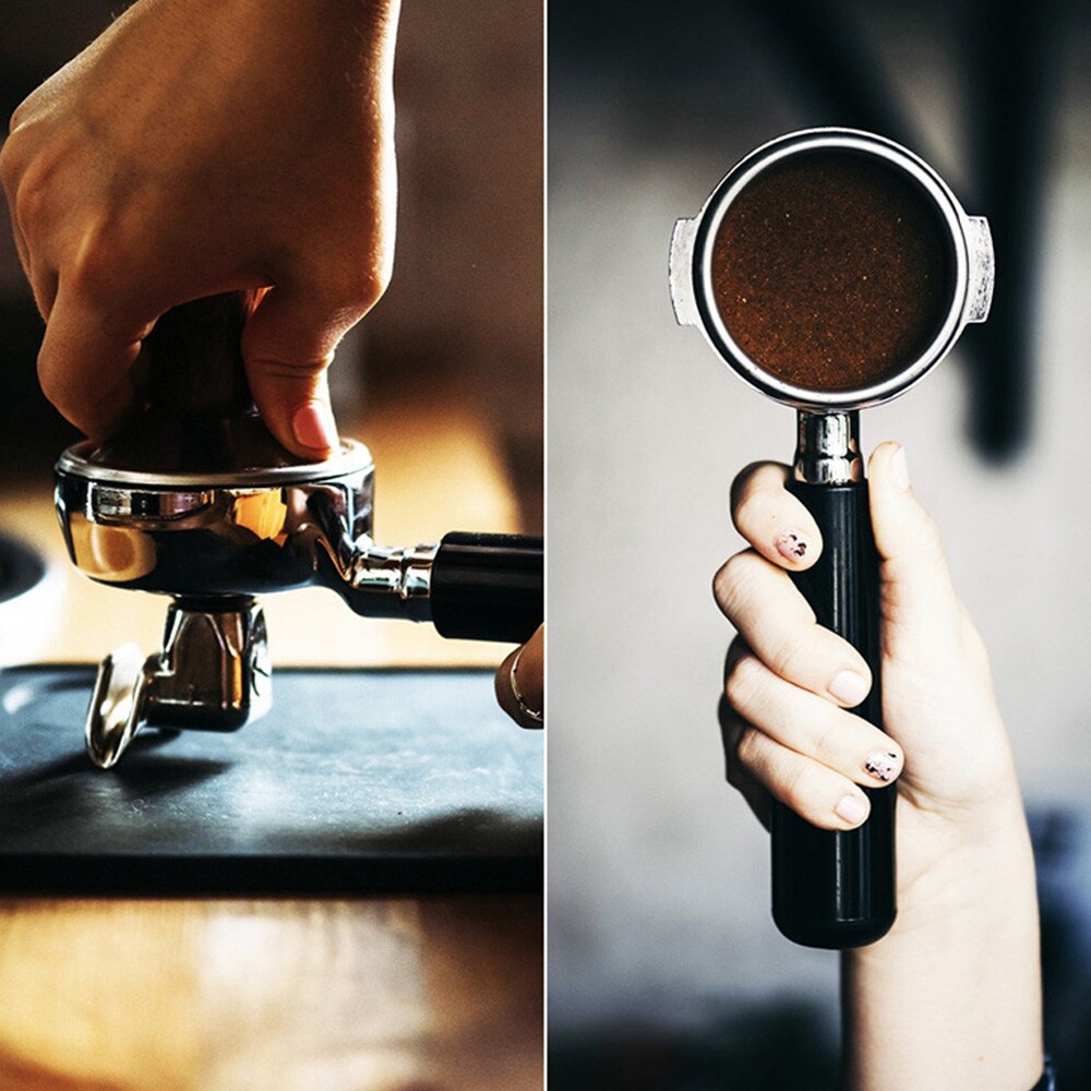 Jousikuormitteinen kahvitamperi 58 mm / tasapohjainen espressotamperi / baristatarvike