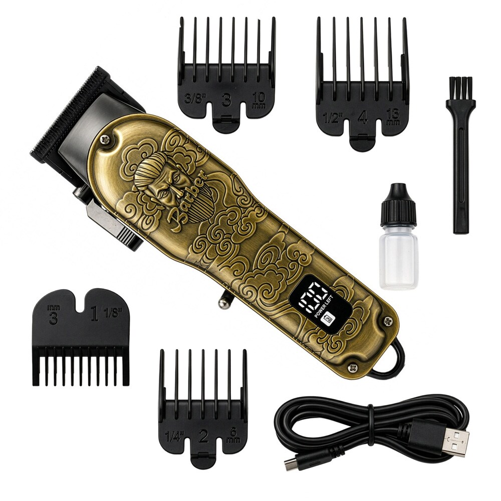 Adler AD ammattimainen hiustenleikkuri / hiustrimmeri Black Diamond -terällä / hiustenleikkuukone LED-näytöllä