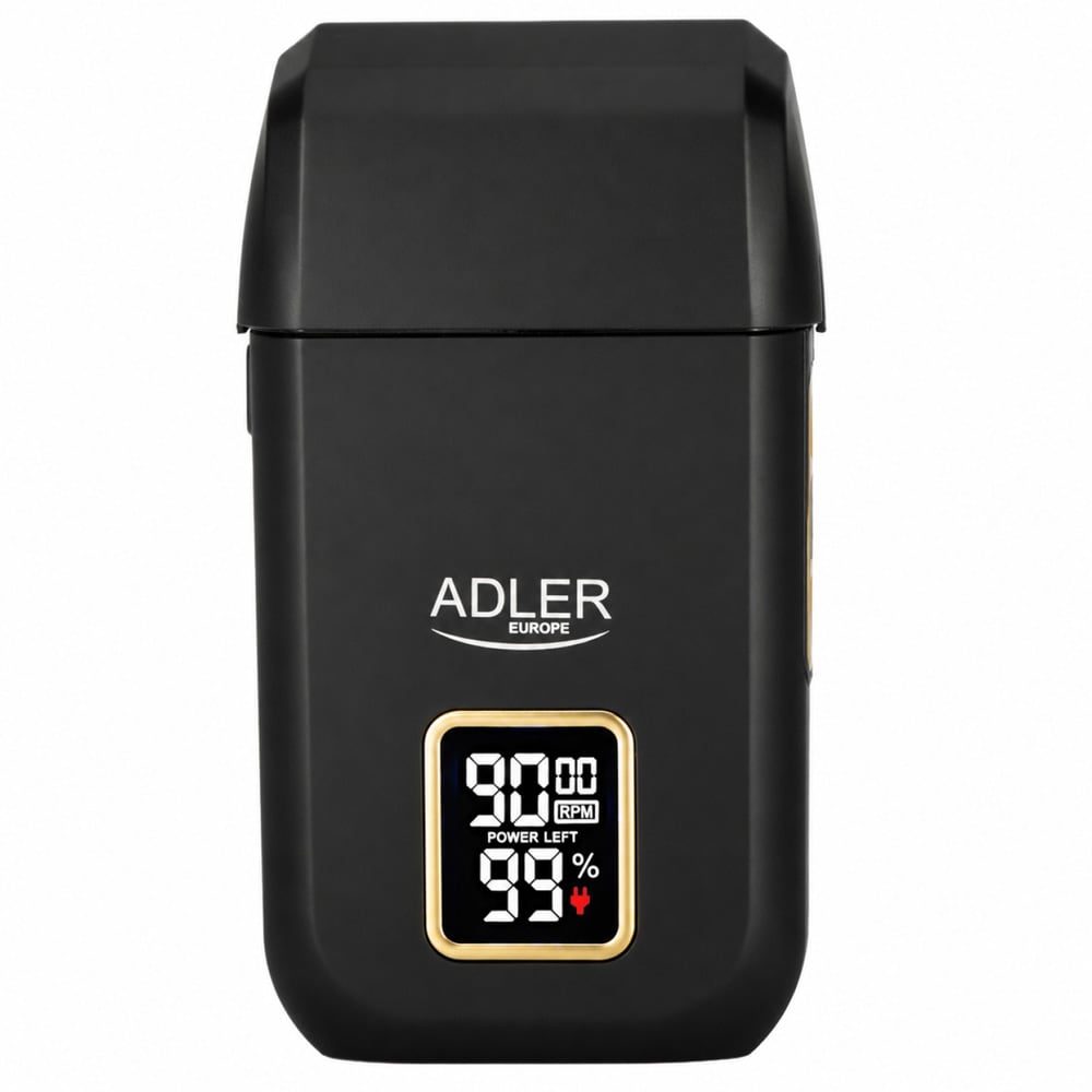Adler-kalvoparranajokone / ammattimainen partakone kaksoisleikkuupäällä / parranajokone LCD-näytöllä