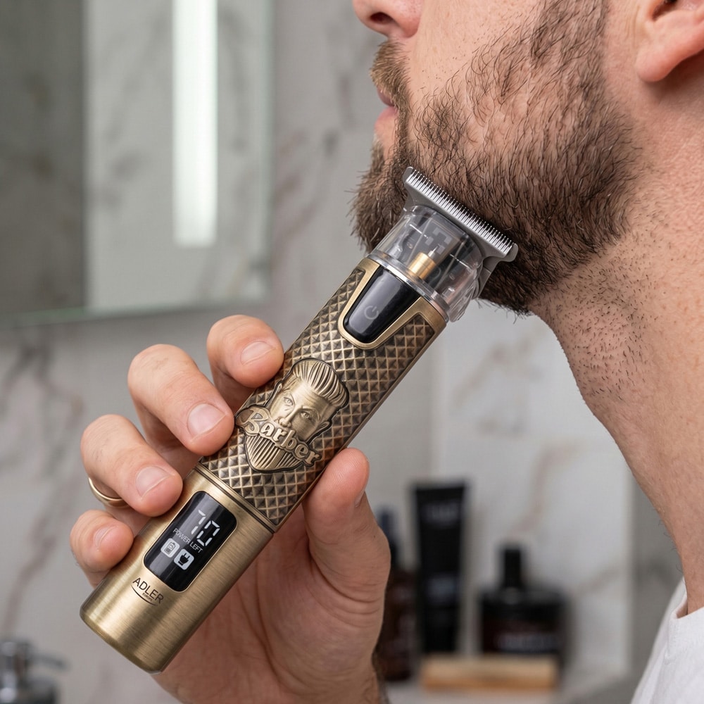 Barber-hiustrimmeri / Ammattikäyttöön tarkoitettu muotoilutrimmeri / Hiusten- ja partatrimmeri