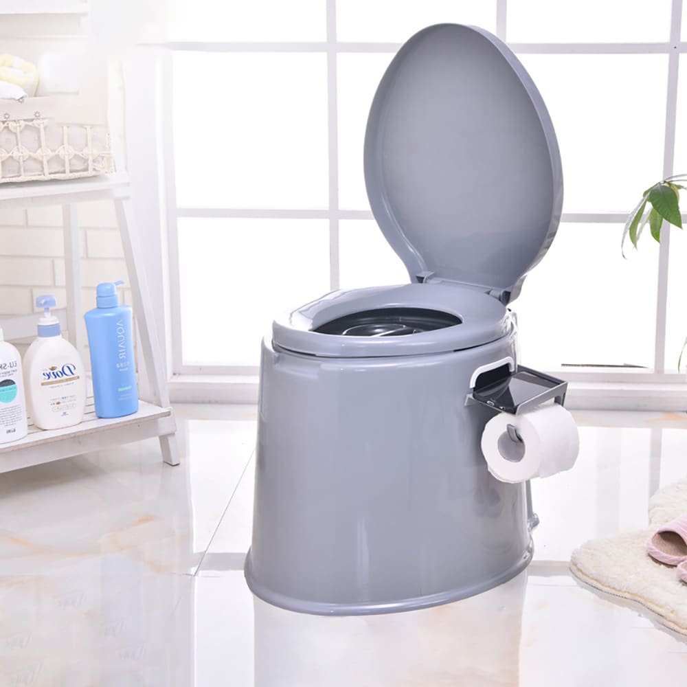 Kannettava WC / retki-WC ja camping-wc irrotettavalla säiliöllä, enintään 200 kg – harmaa
