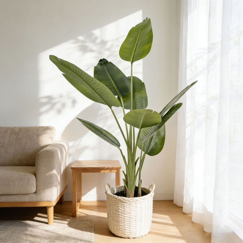 Keinotekoinen palmu / palmupuu ruukussa / trooppinen tekokasvi 120 cm – vihreä/musta