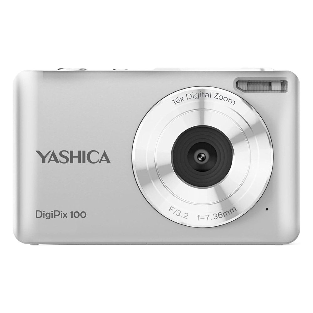 Yashica DigiPix 100 -digitaalikamera – hopea / Kompakti digitaalikamera / Digitaalinen matkakamera