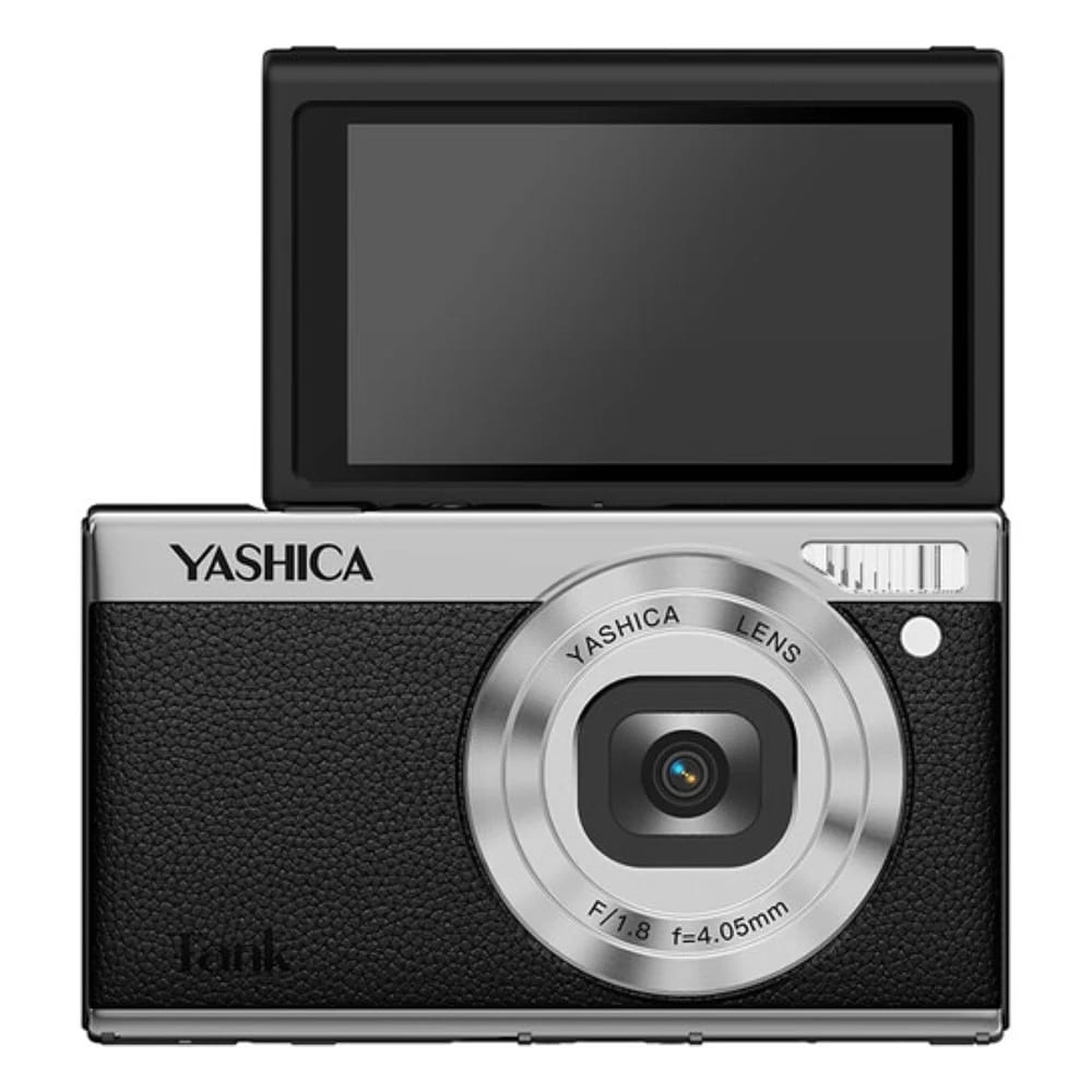 Yashica Tank -digitaalikamera – Svart / Kompaktikamera / Käännettävä digitaalikamera