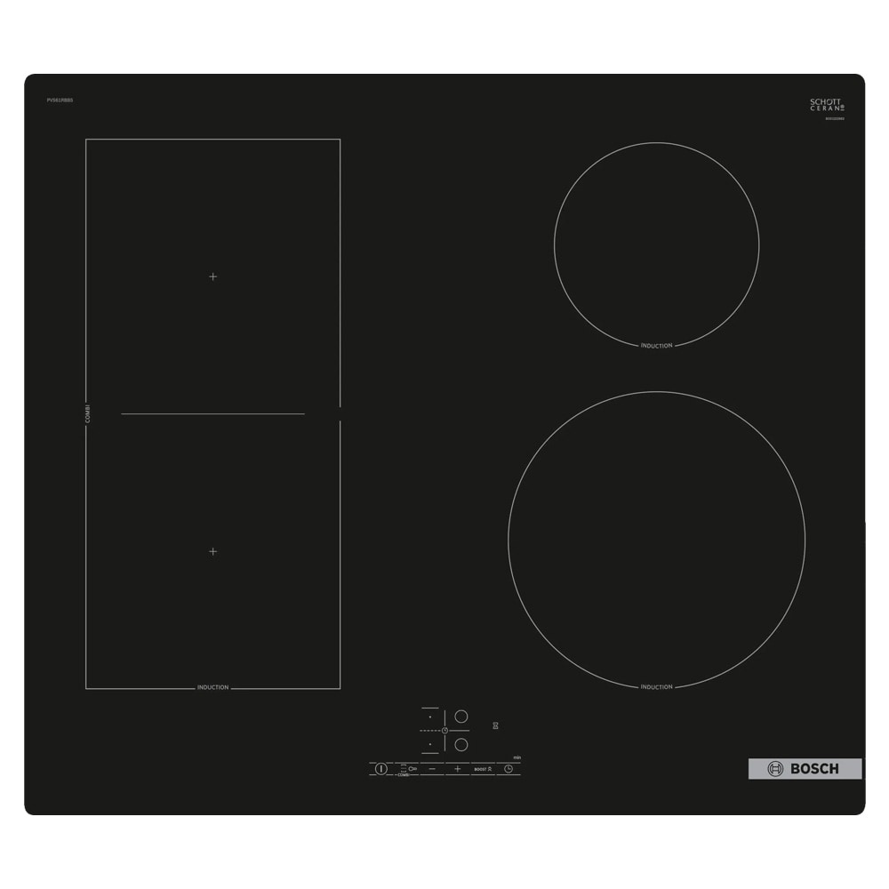 Bosch Serie 4 -induktioliesi PVS61RBB5E / Sisäänrakennettava liesi / CombiZone-induktioliesi