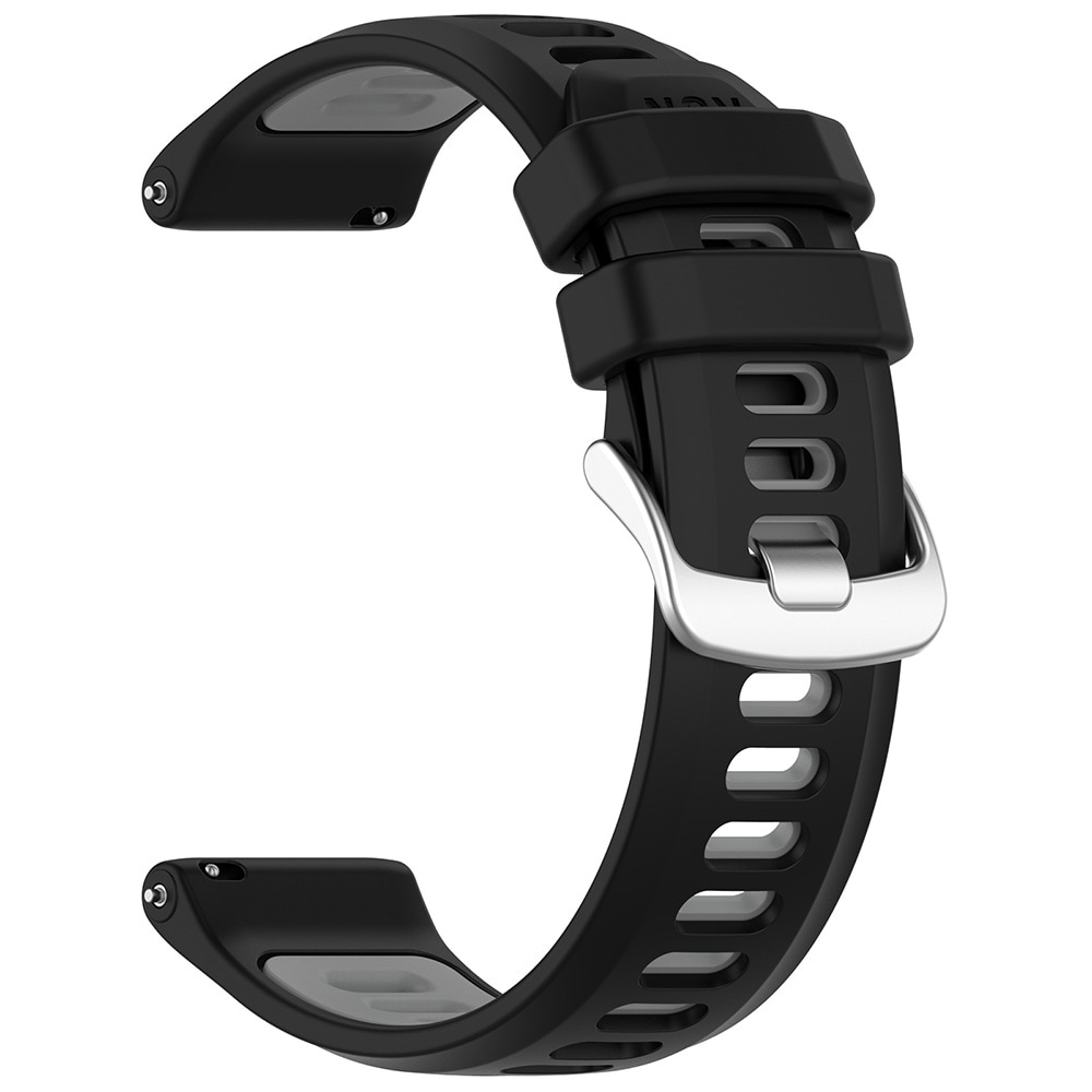 Silikoninen rannekoru Garmin Forerunner 170 -mallille (22 mm) – Svart/Harmaa / Rannekoru / Älykellon rannekoru