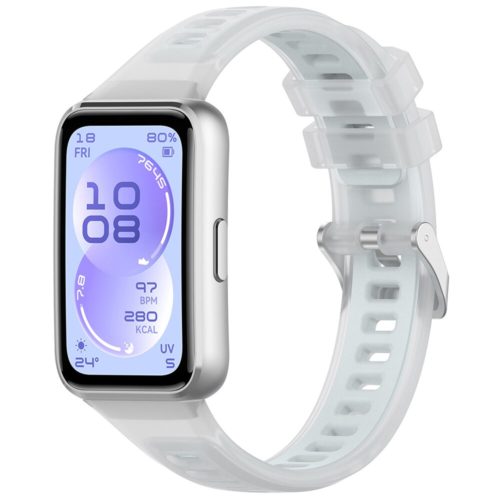Silikoninen rannekoru Huawei Band 11 Pro -mallille – Valkoinen / Jelly-rannekoru / Älykellon rannekoru
