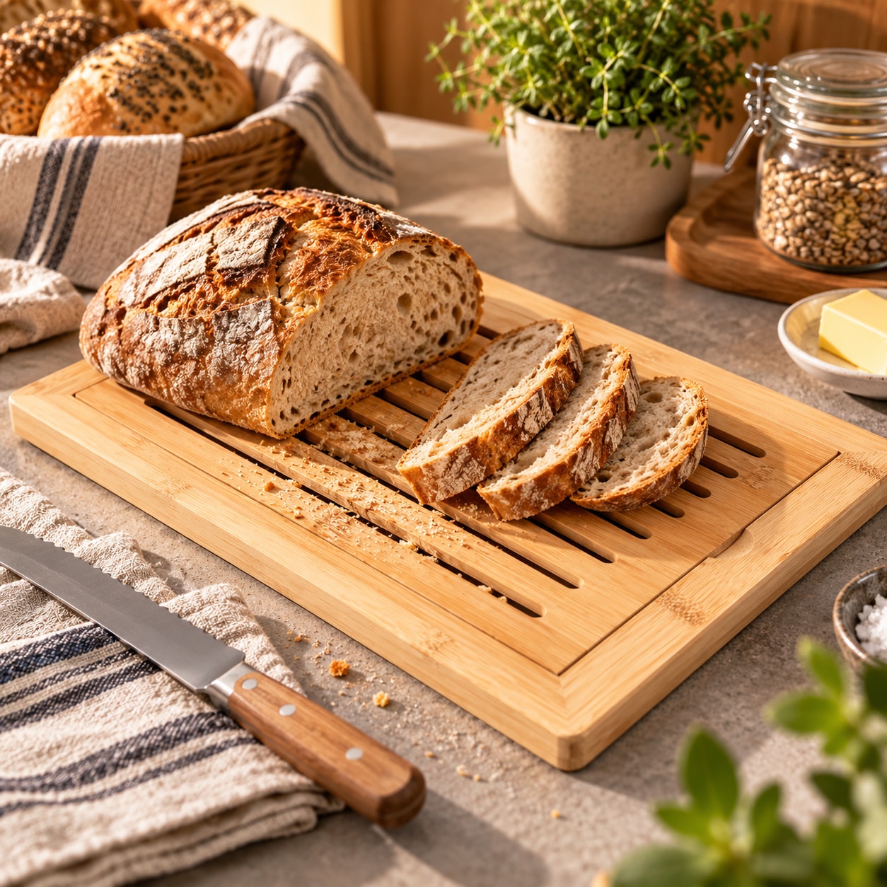 Bambuinen leipälauta 38x24 cm / Leipälauta / Murulaud