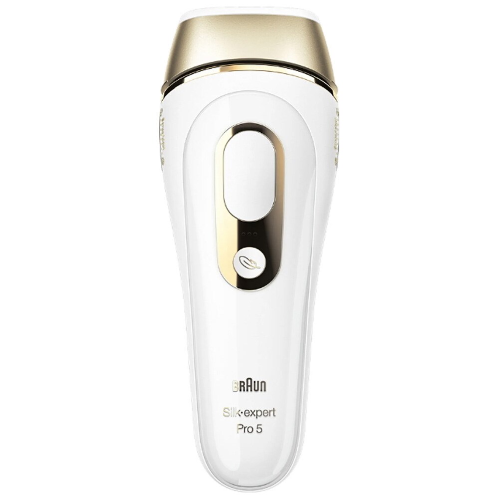 Braun Silk-expert Pro 5 PL5154 IPL-karvanpoistolaite, 400 000 valoimpulssia, valkoinen/kulta
