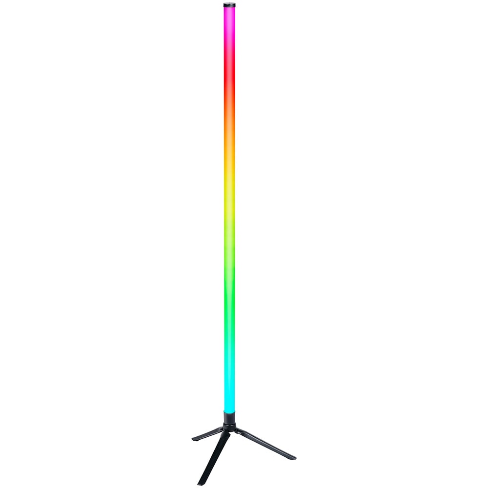 RGB-lattiavalaisin, 120 cm, jalustalla / RGB-lattiavalaisin / Lattiavalaisin, kolmijalkainen jalusta