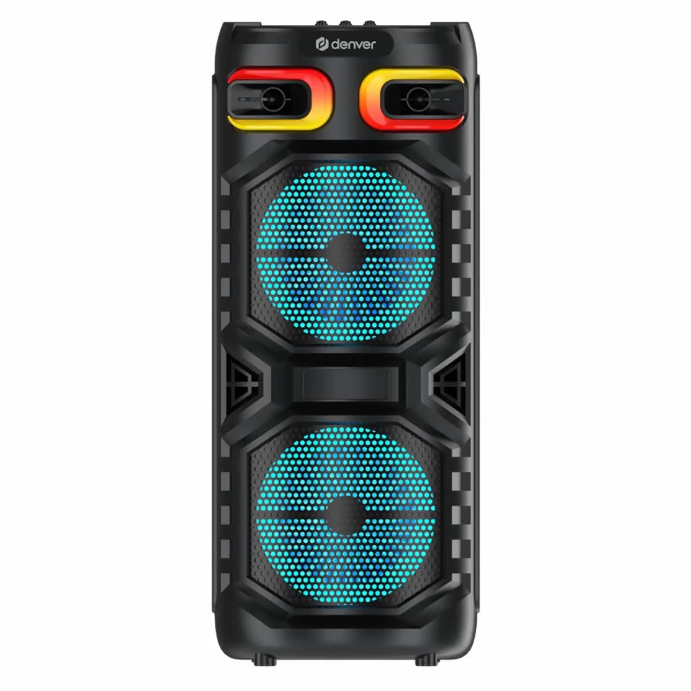 Denver BPS-355 bilekaiutin Bluetoothilla, LED-valoilla, karaokella ja TWS-toiminnolla
