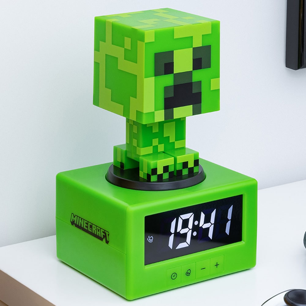 Paladone Creeper -herätyskello / Minecraft-herätyskello / Creeper-lamppu