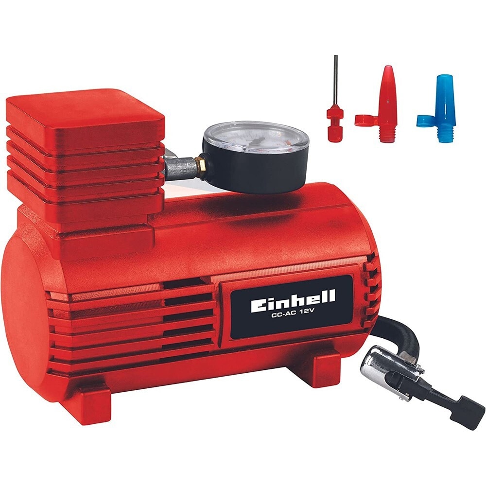 Einhellin autokompressorit CC-AC 12V / 12 V:n autokompressori / rengaspumppu, jossa on painemittari