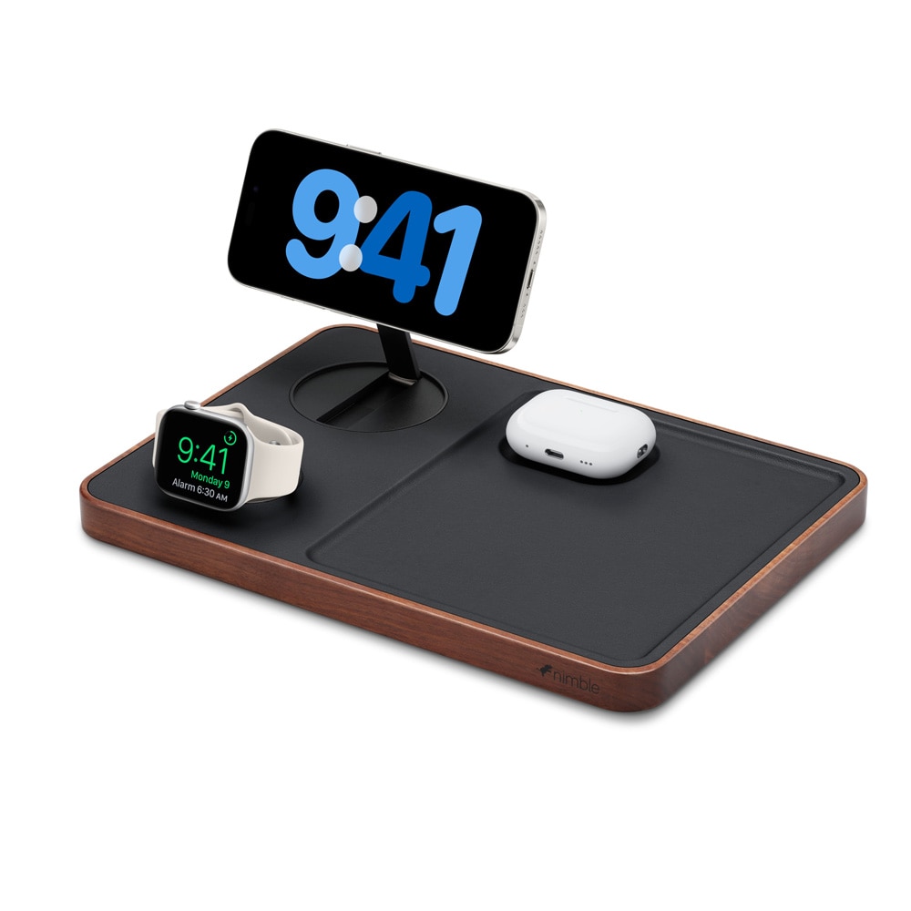 Nimble 3-in-1 langaton laturi / Qi2-latausasema Apple-laitteille / MagSafe-laturi 15 W