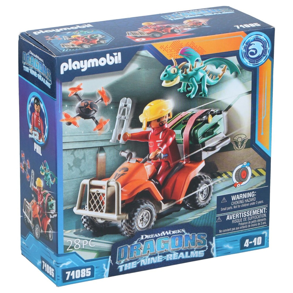 Playmobil DreamWorks Dragons The Nine Realmes / Icaris Quad 71085 / Leikkisetti, jossa on Phil ja lohikäärme