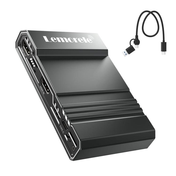 Lemorele AC09 videotallennuskortti 4K / tallennuskortti videolle / capture card 1080p 60 fps – Musta
