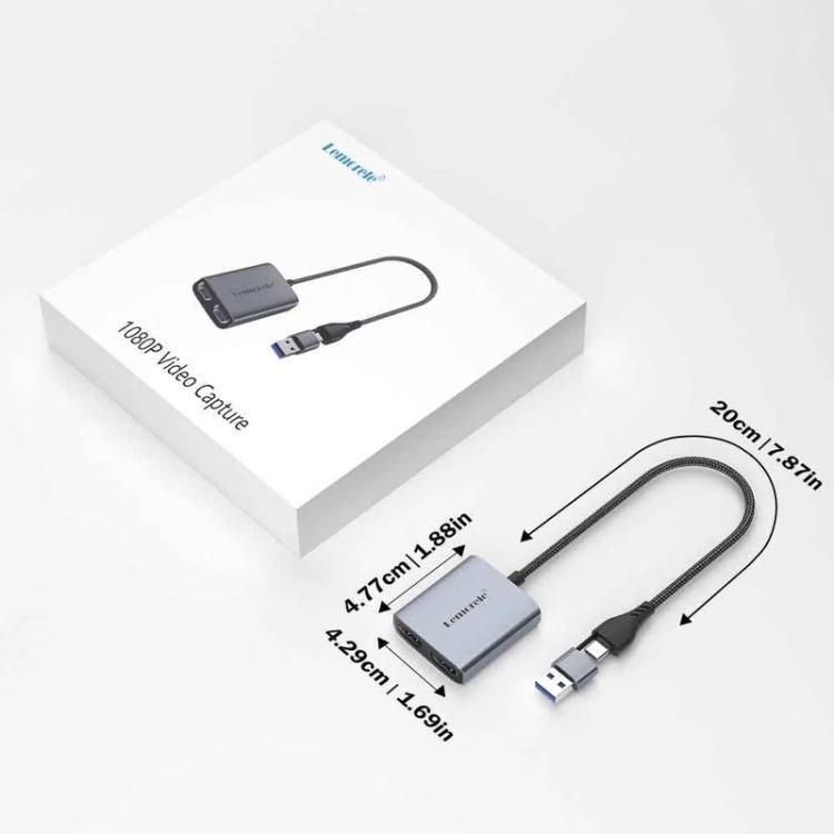Lemorele AC07 videotallennuskortti 4K / tallennuskortti videolle / capture card 1080p 60 fps