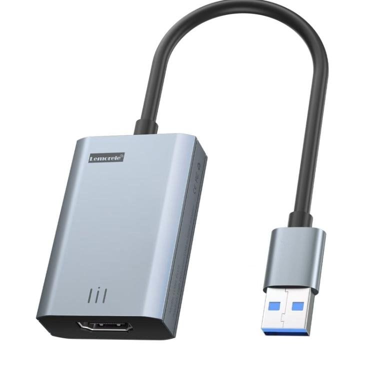 Lemorele LC06 Plus USB–HDMI-sovitin / videosovitin näytölle, televisiolle ja projektorille