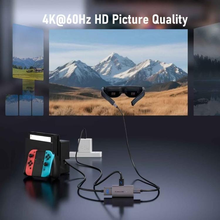 Lemorele LD48L USB-C-hubi / telakointiasema 4K HDMI:llä, PD-latauksella, USB:llä ja SD/TF-kortinlukijalla
