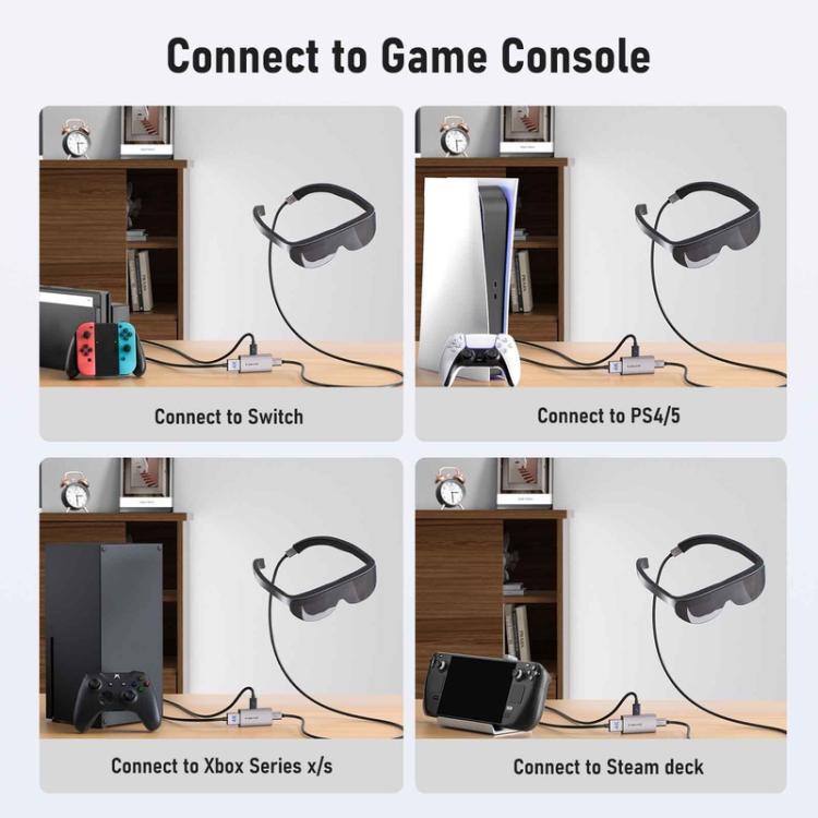 Lemorele LD48L USB-C-hubi / telakointiasema 4K HDMI:llä, PD-latauksella, USB:llä ja SD/TF-kortinlukijalla