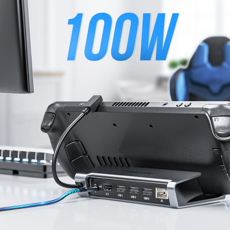 Lemorele X23L 6-in-1-telakointiasema, jossa on HDMI 4K, kortinlukija ja 100 W PD / USB-C-liitäntä / PC-keskitin