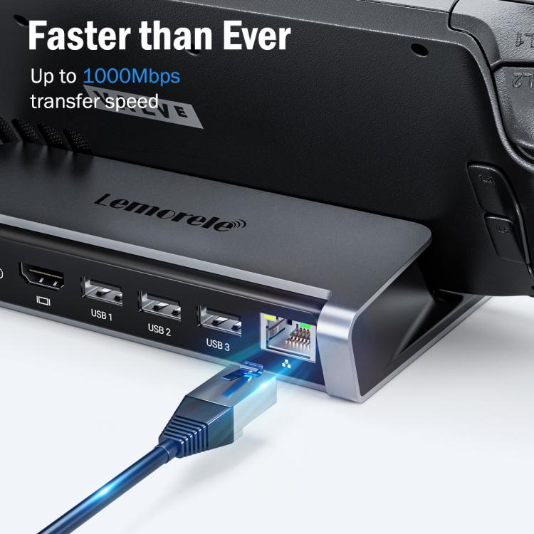 Lemorele X23L 6-in-1-telakointiasema, jossa on HDMI 4K, kortinlukija ja 100 W PD / USB-C-liitäntä / PC-keskitin