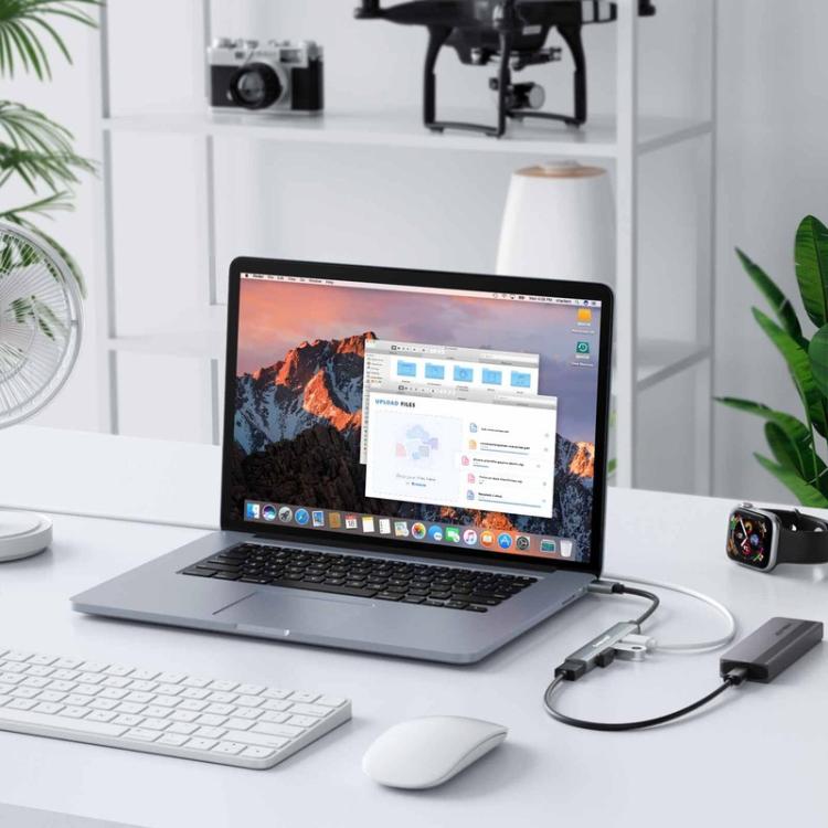 Lemorele USB-C-keskitin TC53, 4 USB-porttia / USB-porttijakaja / USB-C-haaroitin