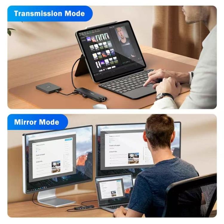 Lemorele TC96 -telakointiasema, USB-C, HDMI 4K, Ethernet ja PD-lataus / USB-telakka / PC-keskitin