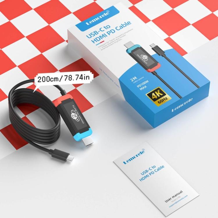 Lemorele L100 -telakointiasema, USB-C, HDMI 4K ja PD-lataus / USB-C-keskitin / Moniporttinen sovitin