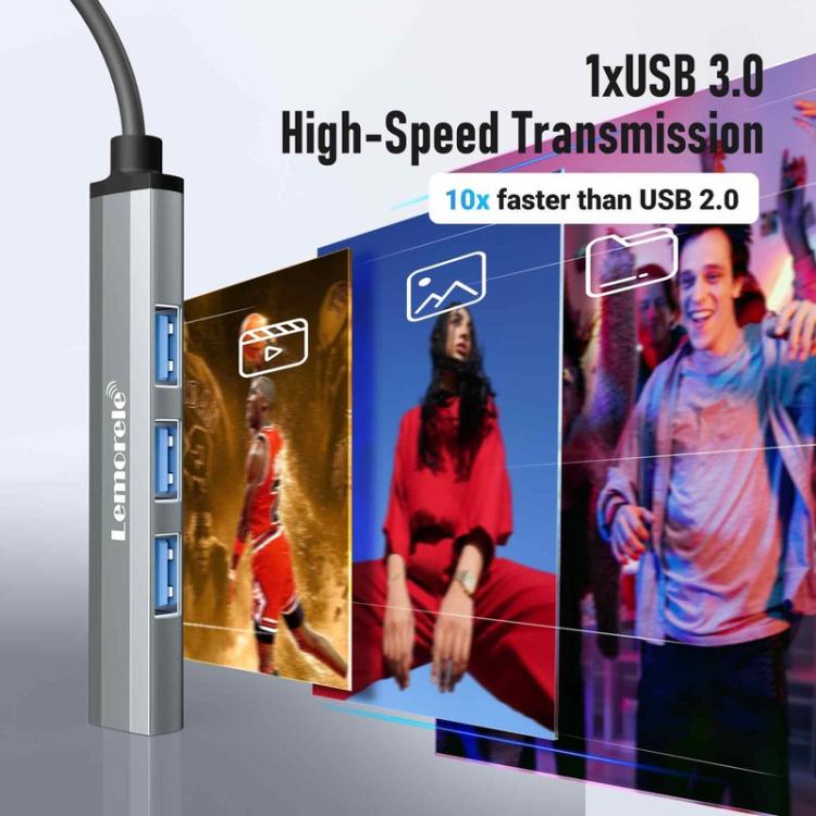 Lemorele TC57 4-in-1-telakointiasema, HDMI 4K ja 100 W PD / USB-C-keskitin / moniporttinen sovitin