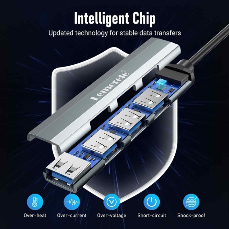 Lemorele TC57 4-in-1-telakointiasema, HDMI 4K ja 100 W PD / USB-C-keskitin / moniporttinen sovitin