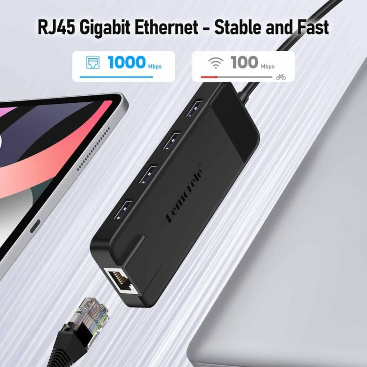 Lemorele TC93 10-in-1 -telakointiasema, jossa on HDMI, Gigabit Ethernet ja PD-lataus / Telakointi / USB-keskitin