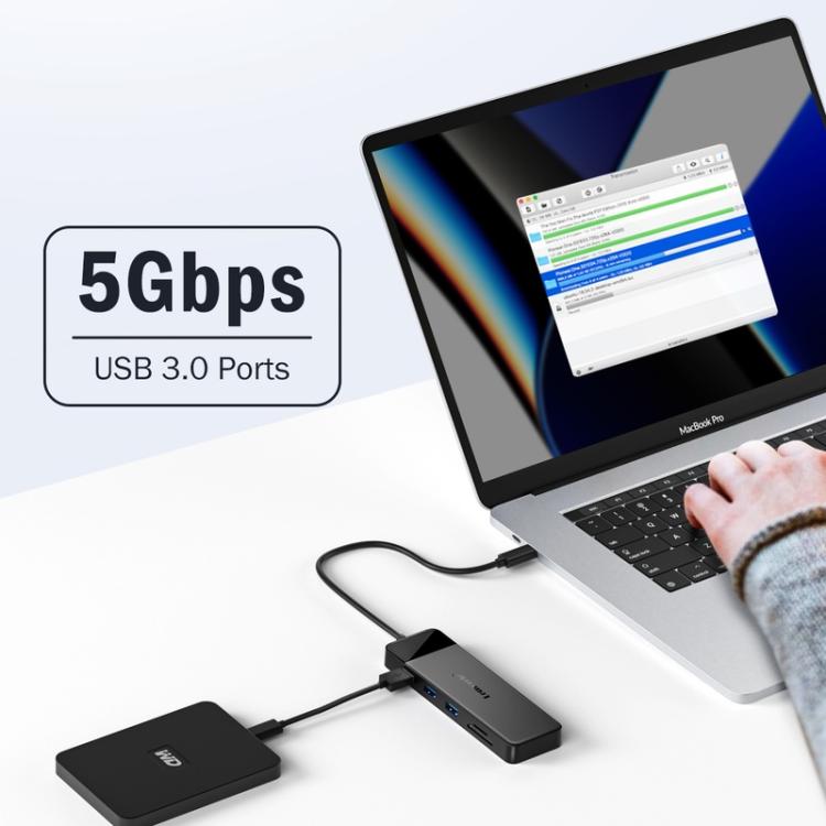 Lemorele TC94 10-in-1-telakointiasema, jossa on kaksi HDMI-liitäntää, VGA ja 100 W PD / USB-C-telakointiasema / AV-keskitin