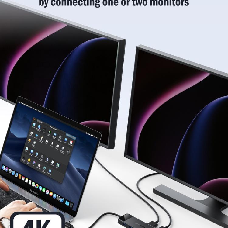Lemorele TC94 10-in-1-telakointiasema, jossa on kaksi HDMI-liitäntää, VGA ja 100 W PD / USB-C-telakointiasema / AV-keskitin