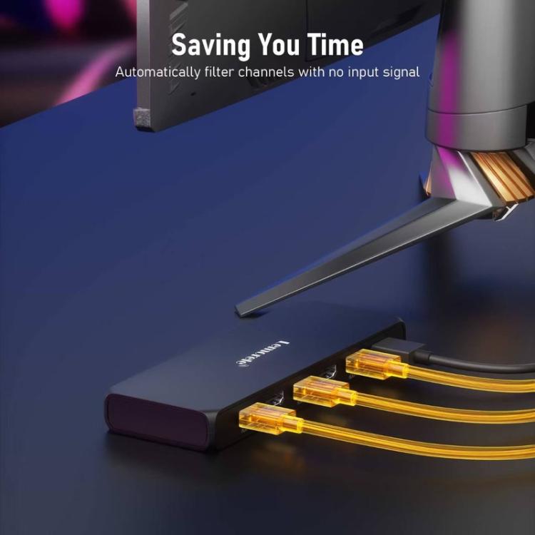 Lemorele HDMI-kytkin G96, 5 tuloa ja 1 lähtö, 4K, kaukosäätimellä / HDMI-kytkin / 5-porttinen kytkin