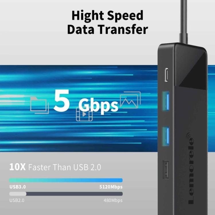 Lemorele TC100 13-in-1-telakointiasema, jossa on HDMI, Gigabit Ethernet ja PD-lataus / Telakka / Hubi