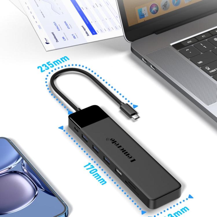 Lemorele TC200 13-in-1-telakointiasema, jossa on HDMI, VGA ja useita liitäntöjä / USB-C-keskitin / Multidock