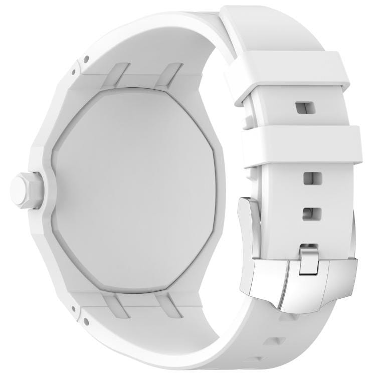 Silikoniranneke Swatch Royal Pop / Audemars Piguet -kelloihin / silikoniranneke tappilukolla – Valkoinen