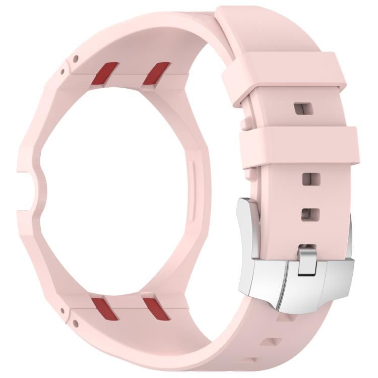 Silikoniranneke Swatch Royal Pop / Audemars Piguet -kelloihin tappilukolla – Vaaleanpunainen/Punainen
