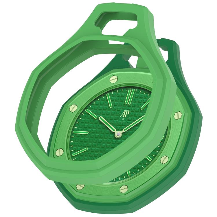 Suojakotelo Swatch Royal Pop -kellolle / Audemars Piguet / pehmeä silikonikotelo kellolle – limenvihreä