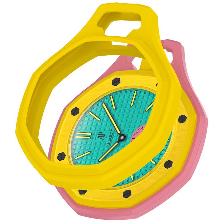 Suojakuori Swatch Royal Pop / Audemars Piguet -kelloille / pehmeä silikonikuori – Keltainen