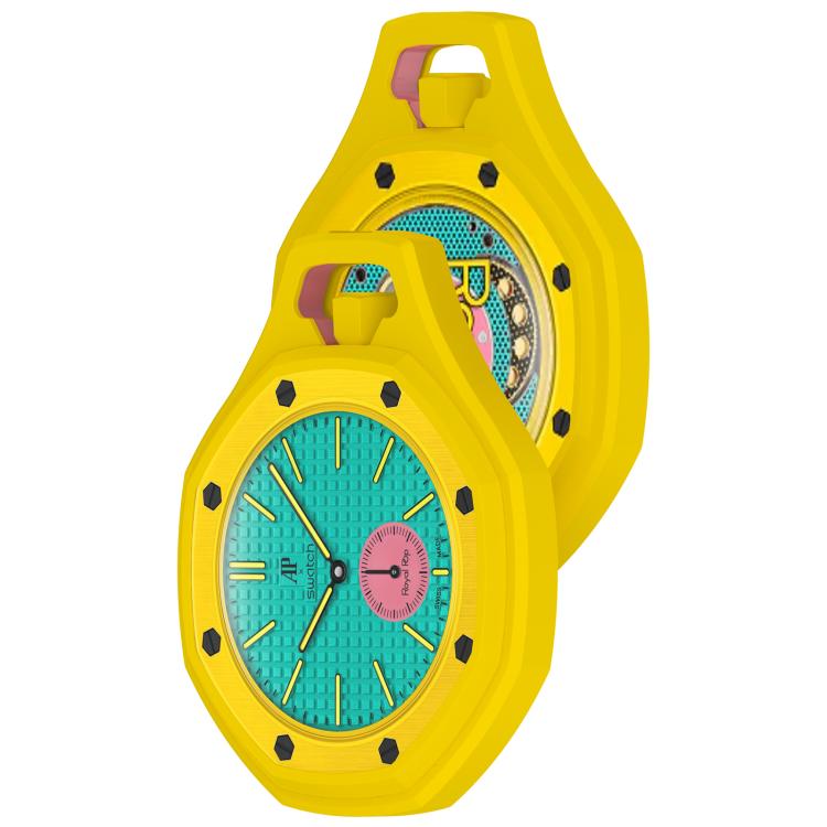 Suojakuori Swatch Royal Pop / Audemars Piguet -kelloille / pehmeä silikonikuori – Keltainen
