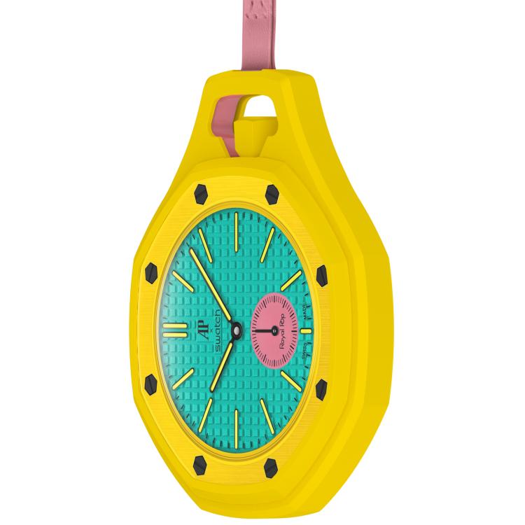 Suojakuori Swatch Royal Pop / Audemars Piguet -kelloille / pehmeä silikonikuori – Keltainen