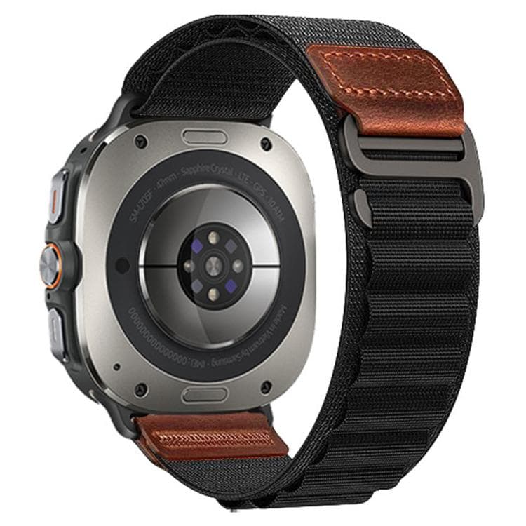 Nailonranneke Galaxy Watch Ultra -kellolle – Svart / Nailonranneke / Alpina Loop -ranneke