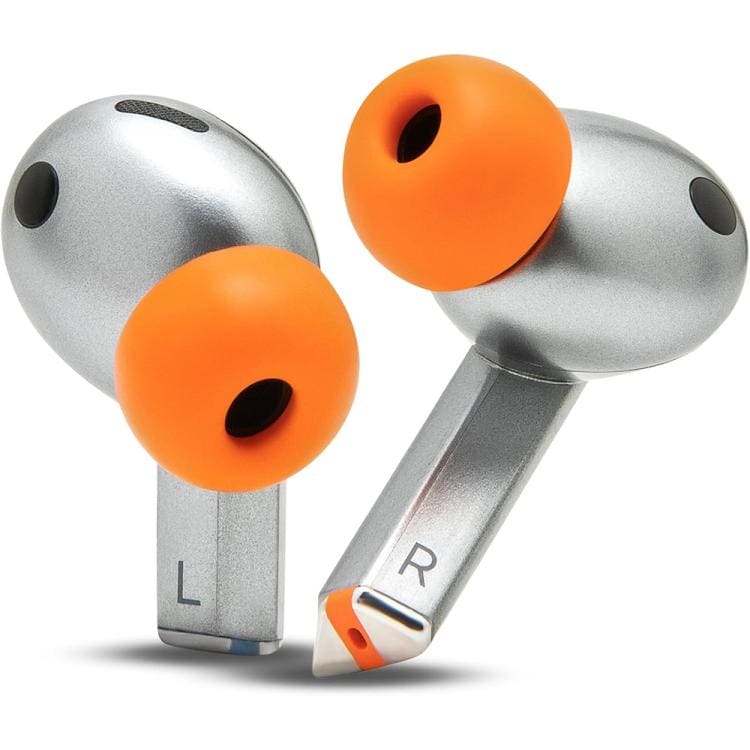 Muistivaahtomuoviset korvatyynyt, 4 paria, Galaxy Buds3/Buds4 Pro - Oranssi / Korvatyynyt
