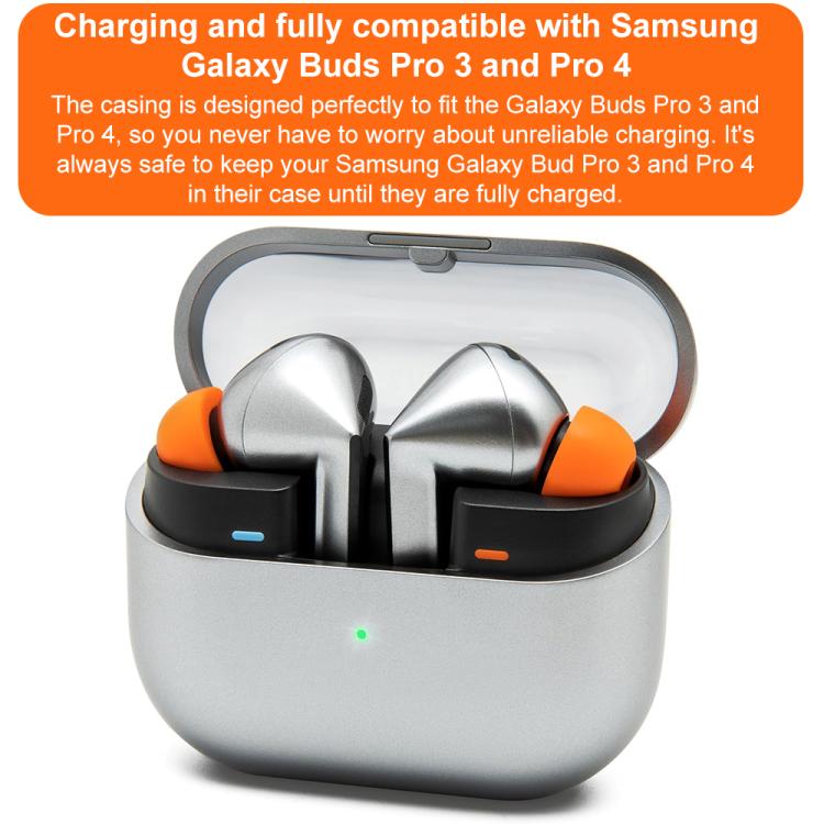 Muistivaahtomuoviset korvatyynyt, 4 paria, Galaxy Buds3/Buds4 Pro - Oranssi / Korvatyynyt