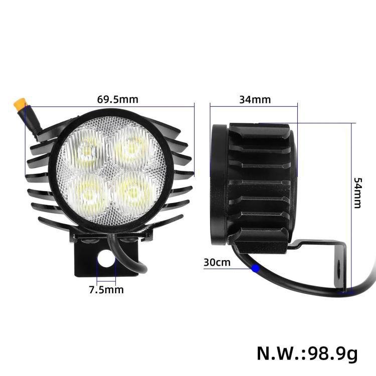 LED-ajovalo Kukirin G2 Master -mallille / Sähköskootterin valo / Etuvalo, jossa on äänimerkki